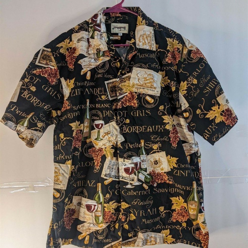 VINEYARDS OF CALIFORNIA Mens Hawaiian Style Shirt